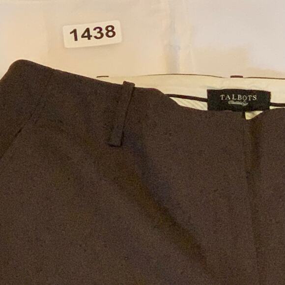 Talbots Heritage Wide Leg Womens  Pants Size 12 Trending Coco Brown Dress Pants - Picture 15 of 15